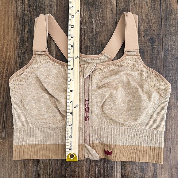 SHEFIT Low Impact Sports Bra Wire Free * no pads * Heathered Tan Size 2X (2LUXE) - Picture 13 of 14